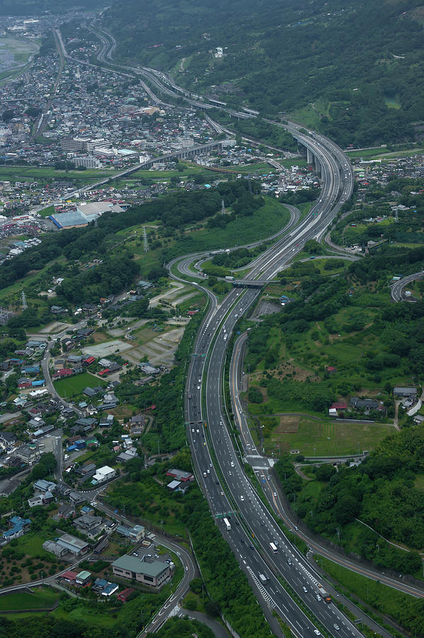 Highway From Helicopter Photograph by Kenny Meguro Photos