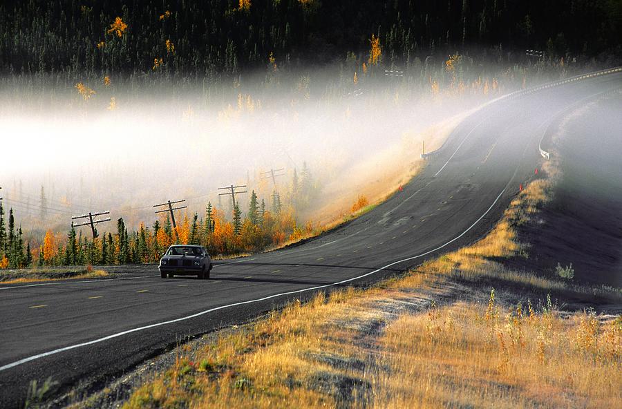 Highway With Fog Digital Art by Franco Cogoli