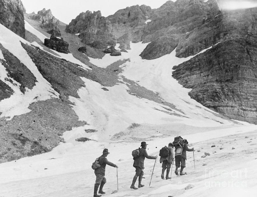 Hikers In Canadian Rockies Photograph by Bettmann