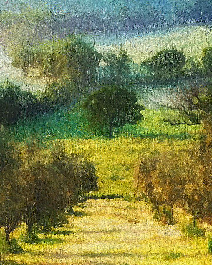 Hills of Tuscany - 30 Painting by AM FineArtPrints