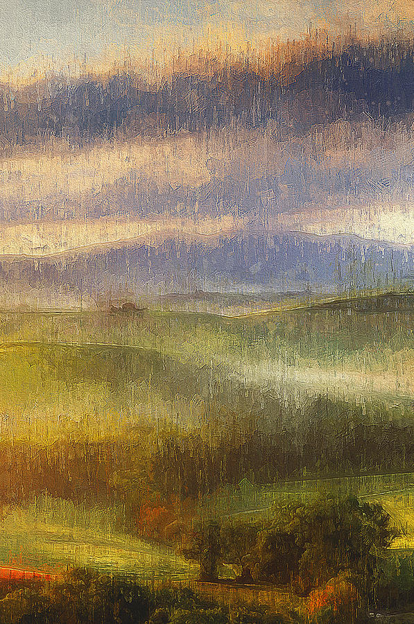 Hills of Tuscany - 31 Painting by AM FineArtPrints
