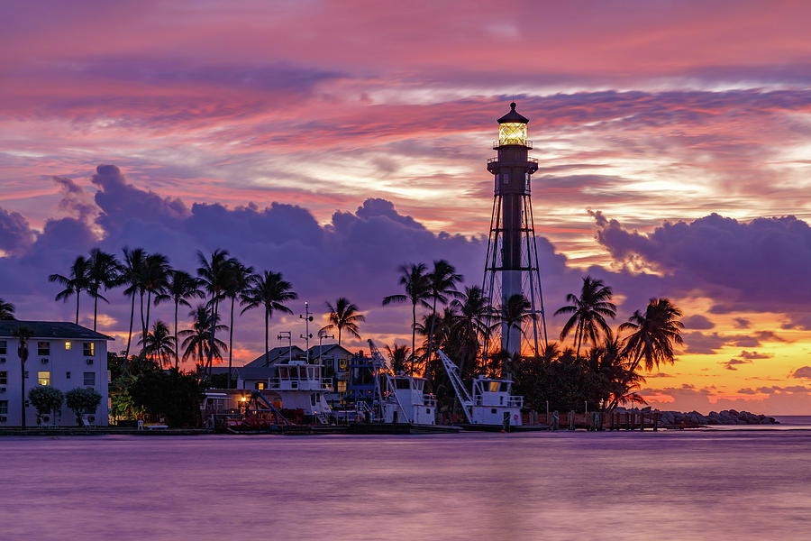 Hillsboro Inlet Lighthouse at Dawn II Photograph by Claudia Domenig ...