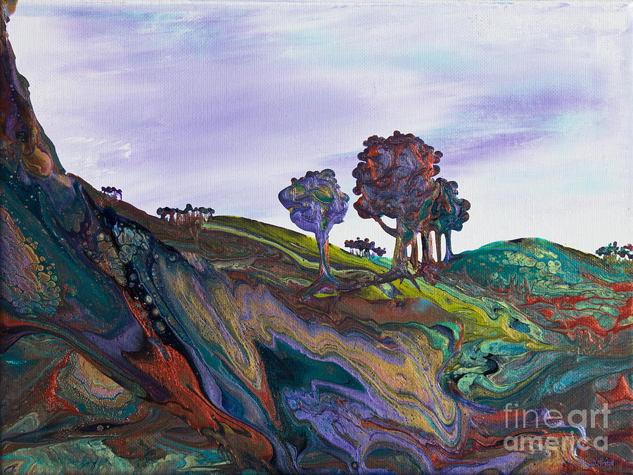 Hillside and the Ravine Painting by Priscilla Batzell Expressionist Art Studio Gallery
