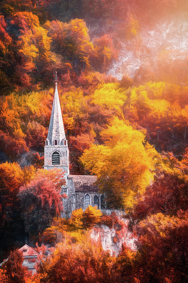 Hillside Church Montreux Switzerland  Photograph by Carol Japp