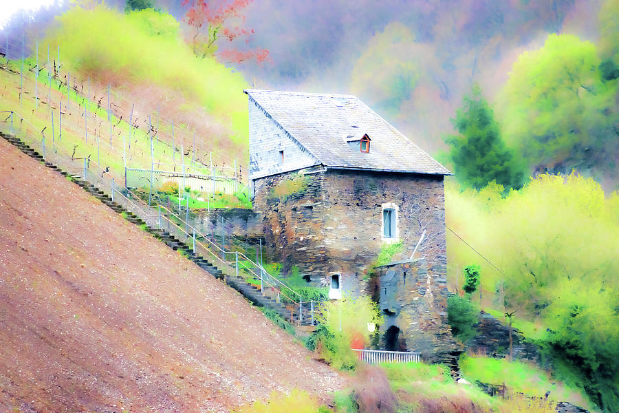 Hillside Cottage by Fran Riley Hillside Cottage by Fran Riley