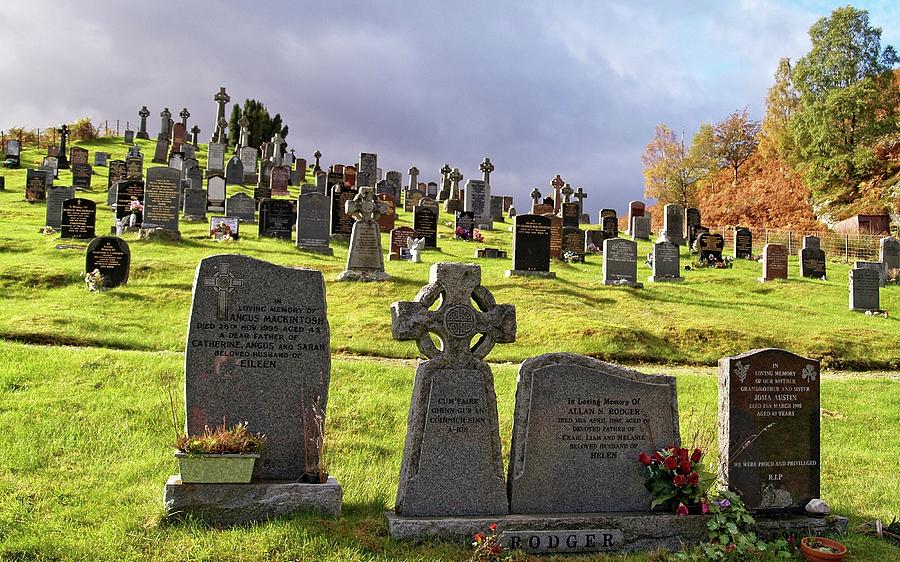 Hillside graveyard Photograph by Martin Smith