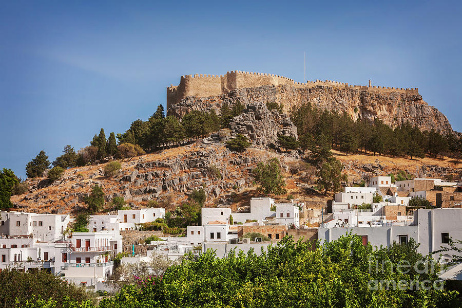 Hilltop fortress Lindos Rhodes Photograph by Sophie McAulay