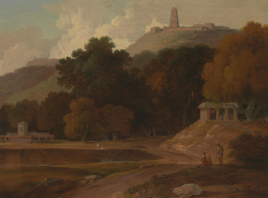 Hilly Landscape in India Painting by Thomas Daniell