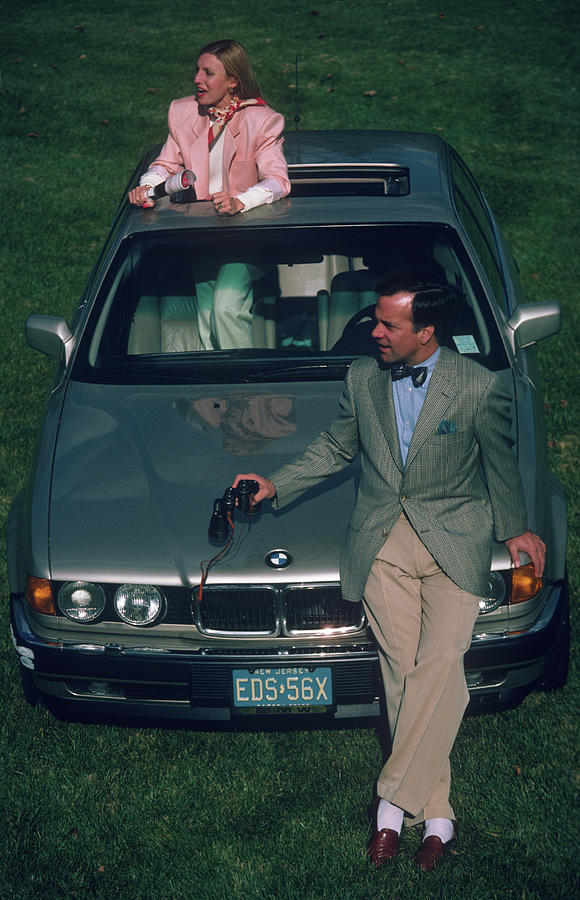 Hiltons With Bmw Photograph by Slim Aarons