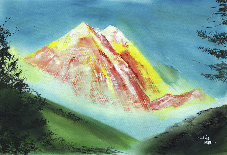 Himalaya 6 Painting by Anil Nene