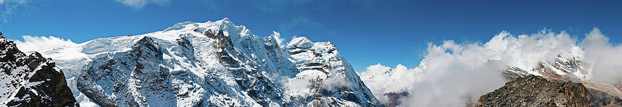 Himalaya Mountain Peak Panorama Nepal Photograph by Fotovoyager