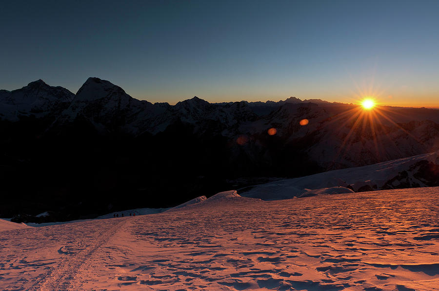 Himalaya Mountain Sunrise Mera Peak Photograph by Fotovoyager