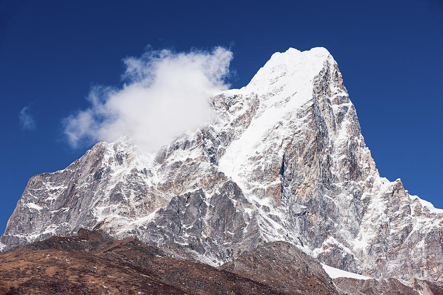 Himalayas Panorama - Taboche Peak Photograph by Hadynyah