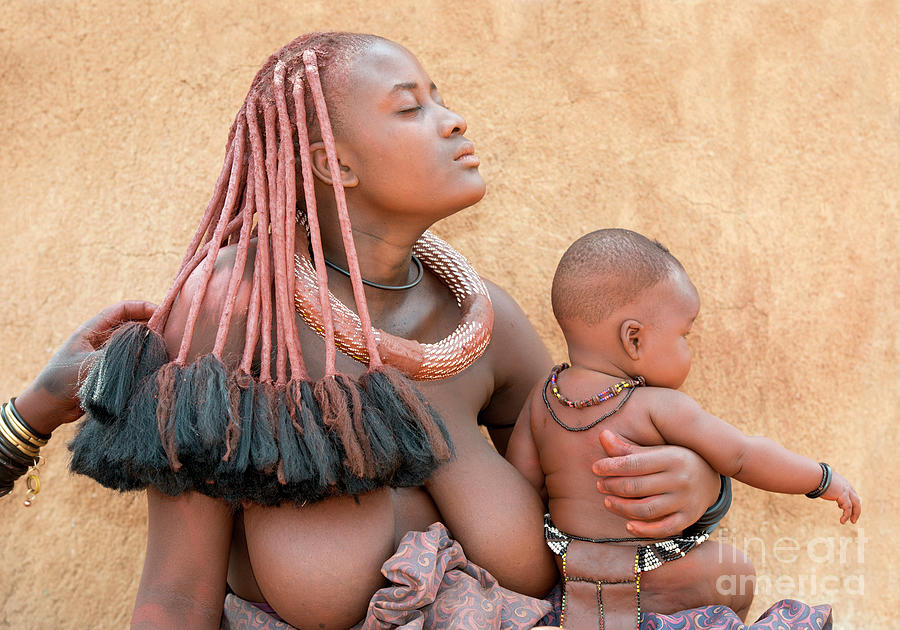 Nude Photograph - Himba hairdo by Tony Camacho