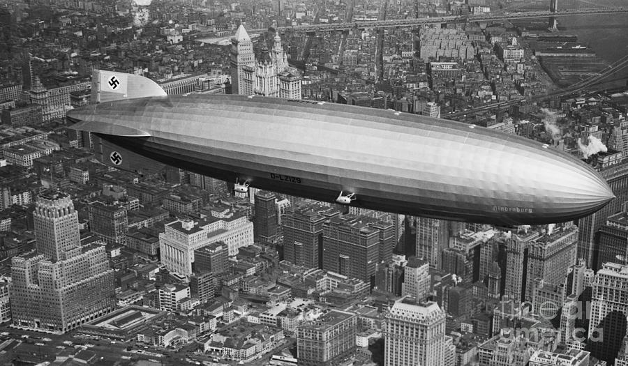 Hindenburg Hovering Over New York Photograph by Bettmann