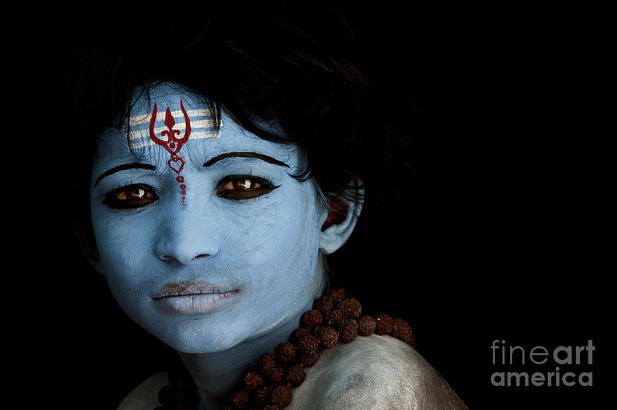 Portrait Photograph - Hindu Shiva Boy by Tim Gainey