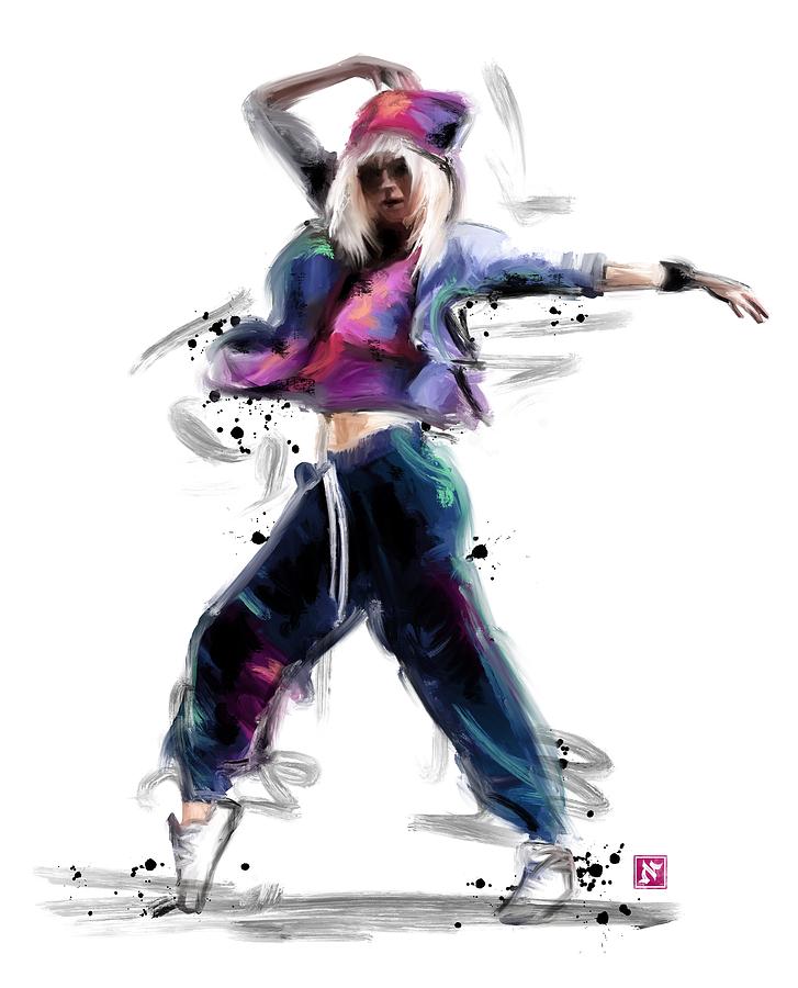 Hip Hop Painting - Hip Hop Girl by Ilyo Tao