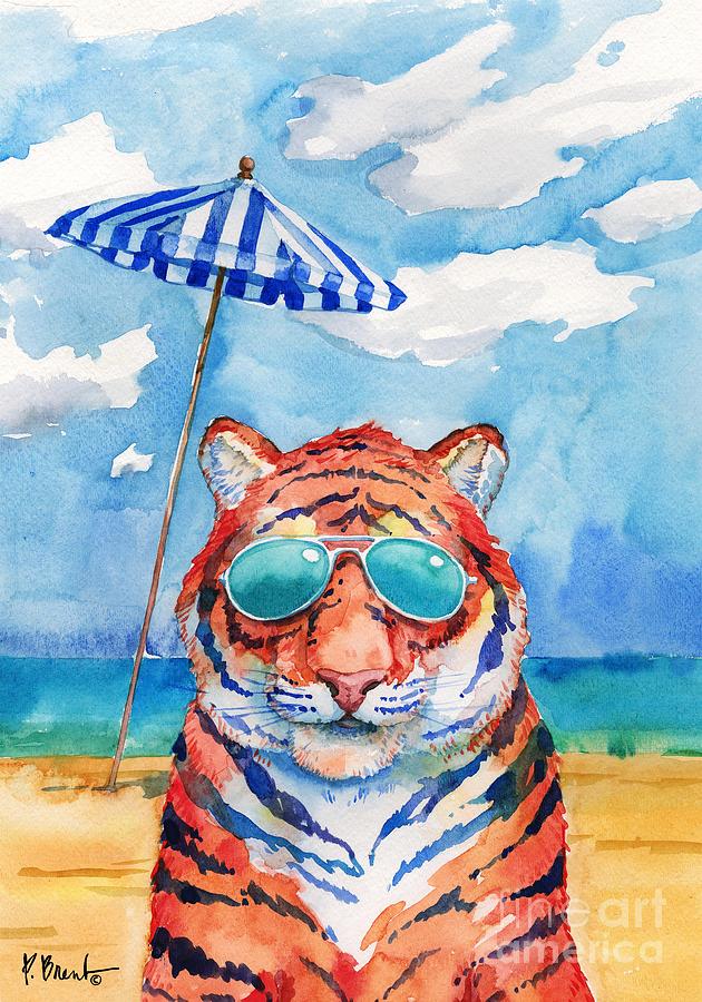 Beach Painting - Hip Shades - Tiger by Paul Brent