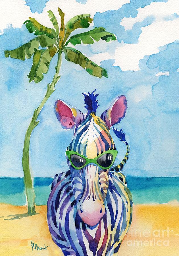 Beach Painting - Hip Shades - Zebra by Paul Brent