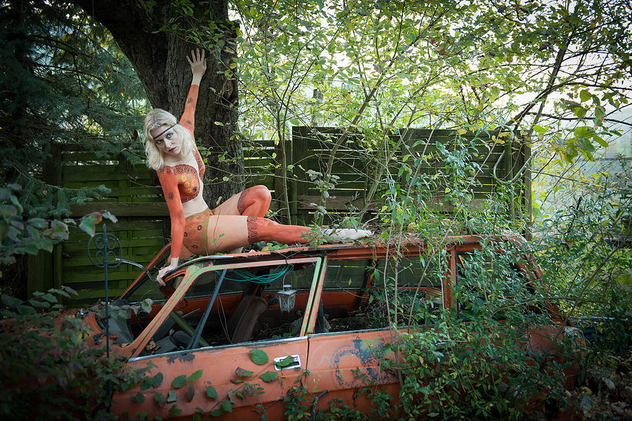 Hippy Girl Or A Rural Metamorphosis. Photograph by Woodplane