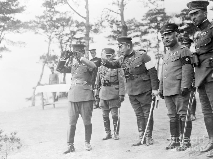 Hirohito Looking Through Binoculars Photograph by Bettmann