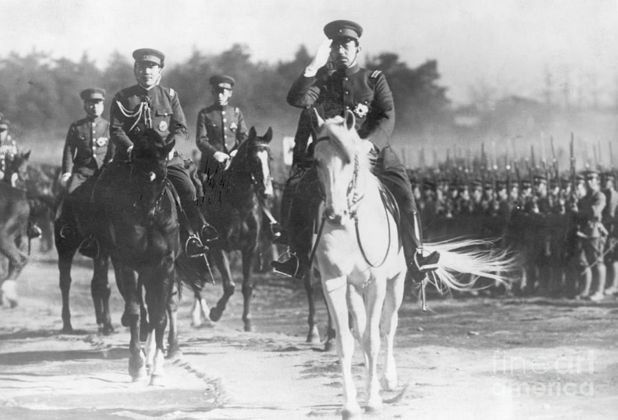 Hirohito On Horseback Photograph by Bettmann - Pixels