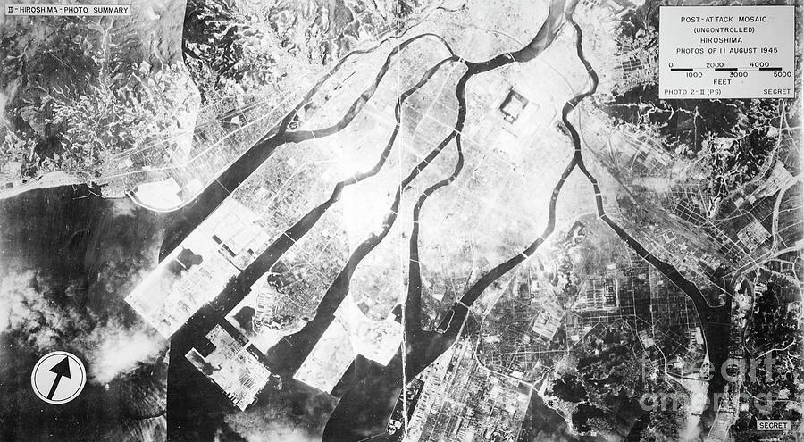 Hiroshima After Atom Bomb Photograph by Us National Archives And Records Administration/science Photo Library