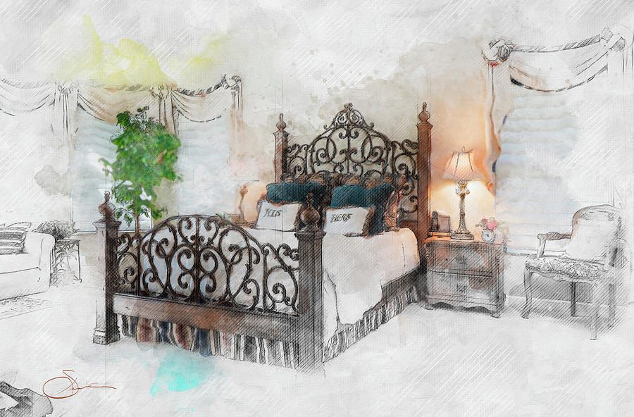His and Hers Bedroom Digital Art by Rob Smiths