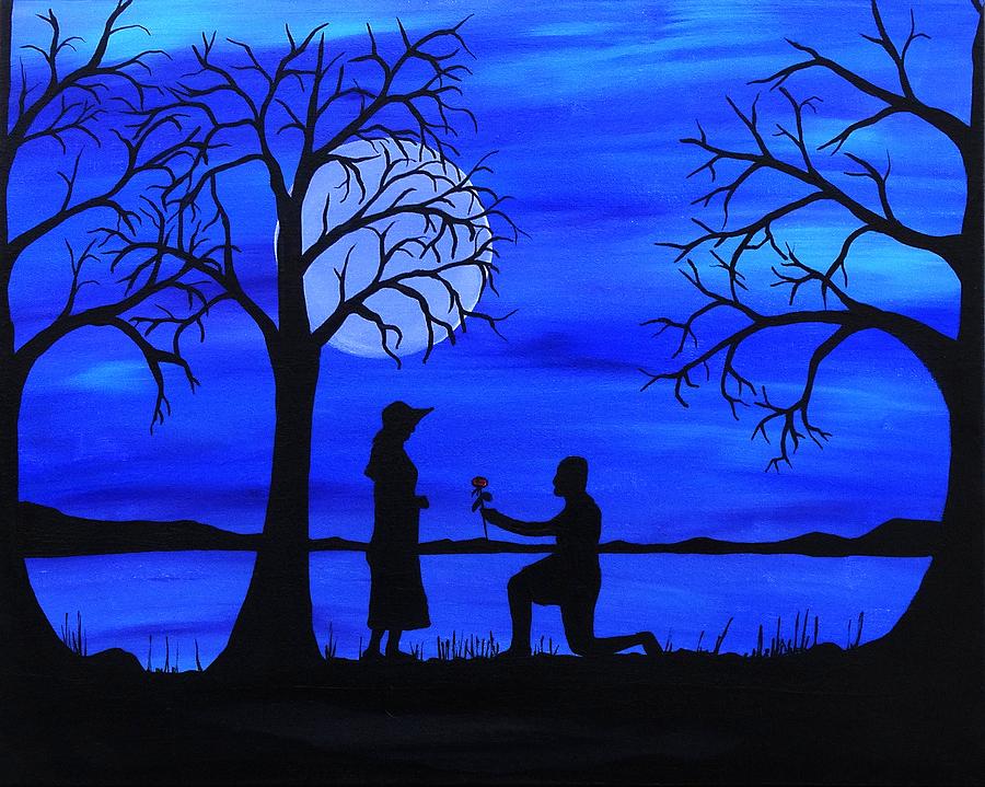 Wedding Proposal Painting - His proposal by Rachel Olynuk