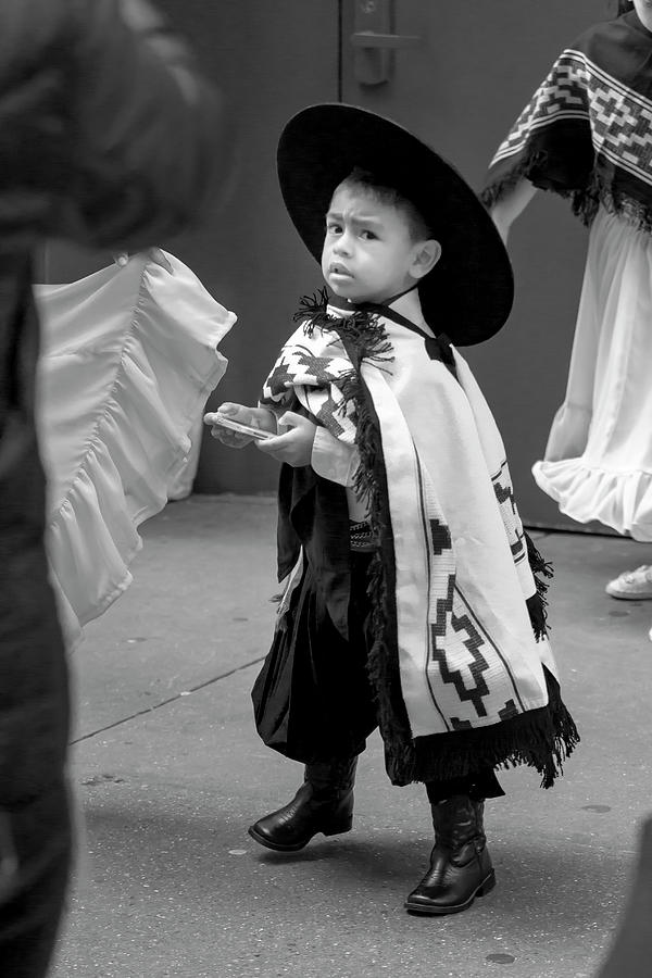 Hispanic Day NYC 10_14_2018 NYC Boy in Sombrero Photograph by Robert Ullmann