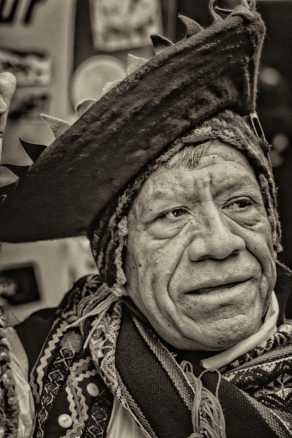 Hispanic Day NYC 10_14_2018 NYC Peruvian Man Photograph by Robert Ullmann