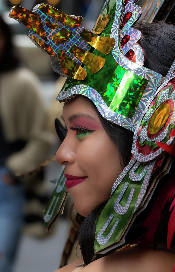 Hispanic Day NYC 10_14_2018 NYC Peruvian Woman Photograph by Robert Ullmann