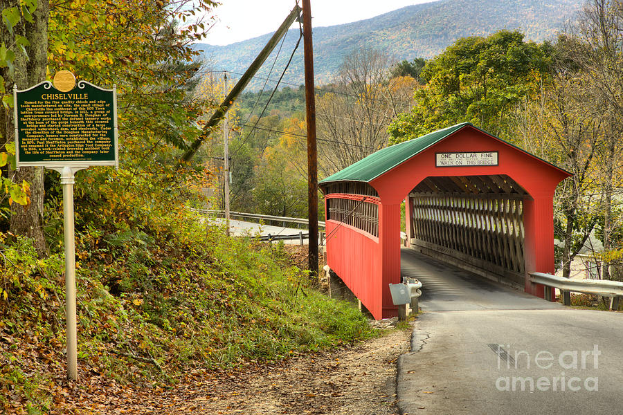 Historic Chiselville Covered Bridge Photograph by Adam Jewell