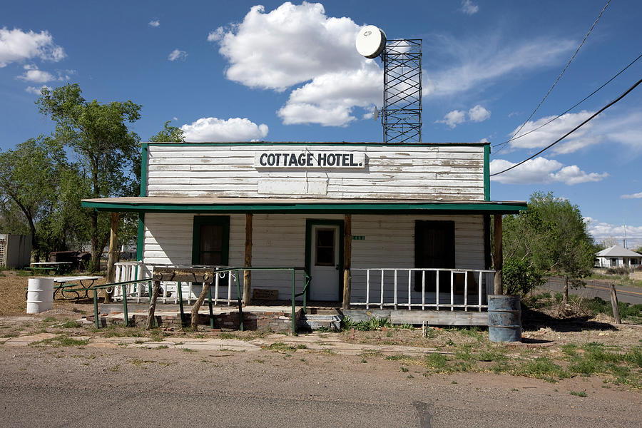 Historic Cottage Hotel, Route 66, Seligman, Arizona Painting by 