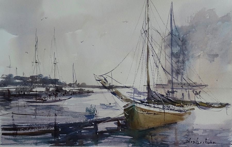 Historic Mackinac Island Harbor Painting by Sandra Strohschein
