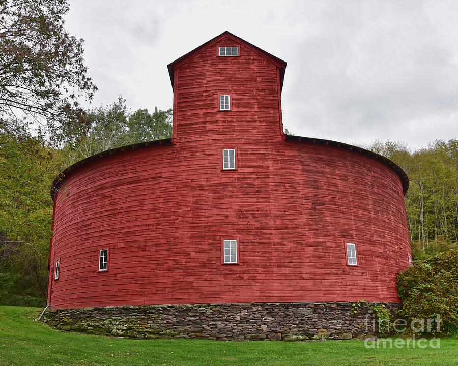 Historic Red Round Barn Photograph