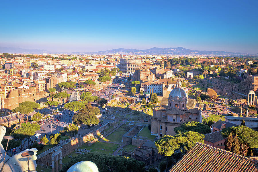 Historic Rome Aerial Cityscape View Photograph