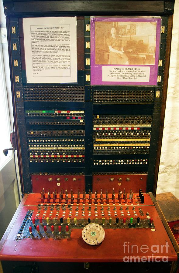 Historic Telephone Switchboard. Photograph by Mark Williamson/science Photo Library