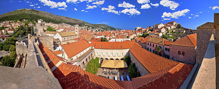 Historic town of Dubrovnik panoramic view from walls Photograph by Brch Photography