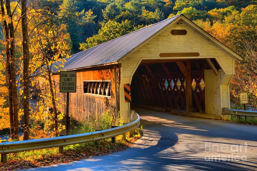 Historic Wooden Dummerston Covered Bridge Photograph by Adam Jewell