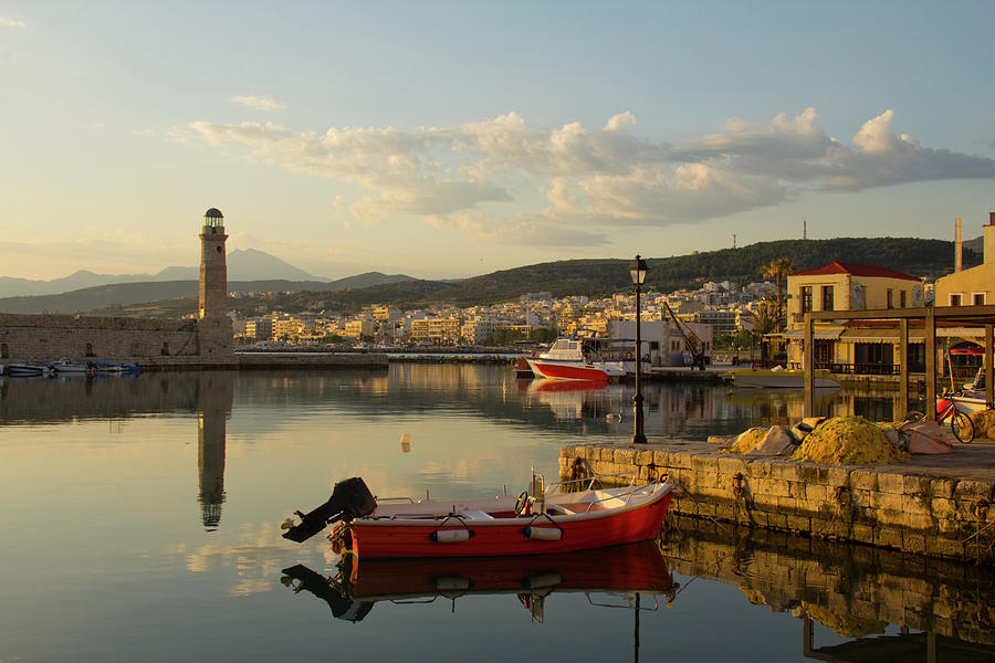 Historical Rethymnon Harbor On Crete Photograph by David Epperson