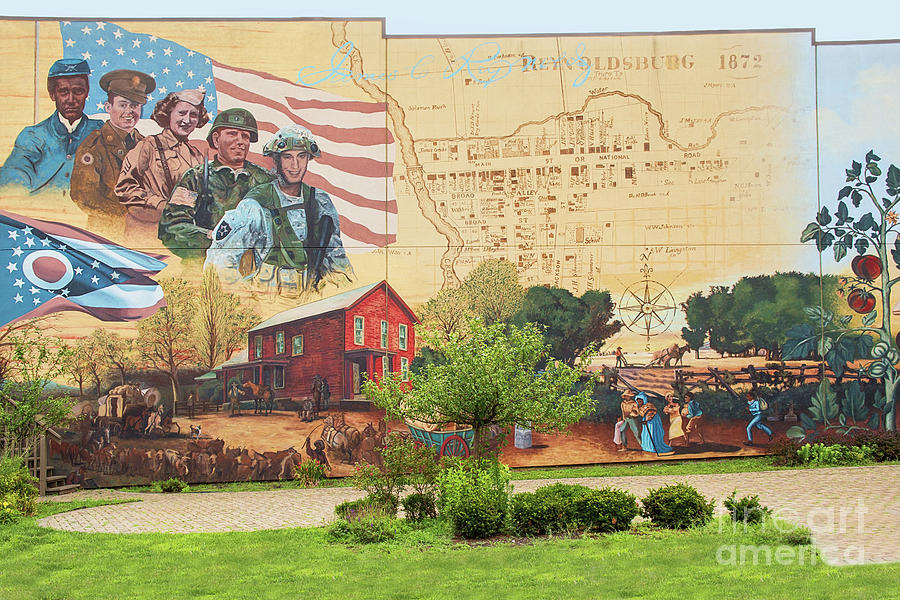 Historical Wall Mural Reynoldsburg Ohio Photograph by Sharon McConnell