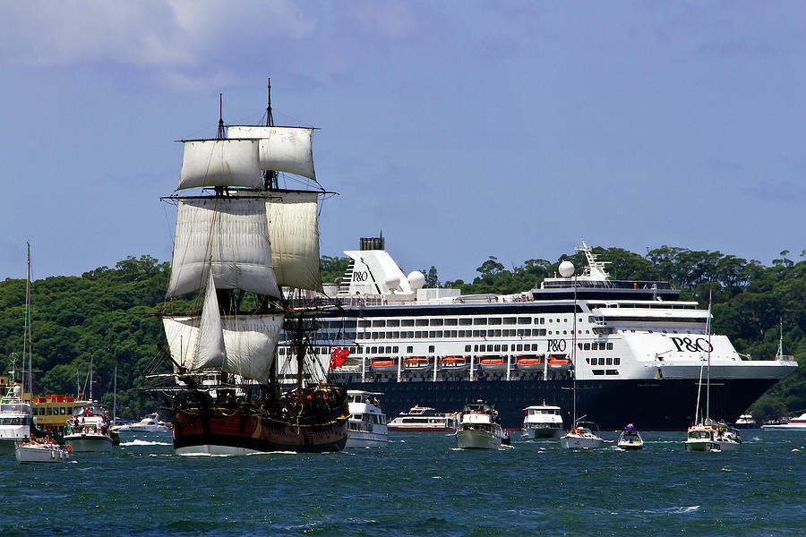 Hmb Endeavour Photograph - History And Future Side By Side by Miroslava Jurcik