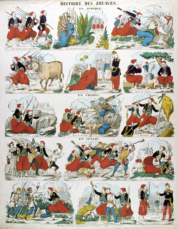 History Of The Zouaves In Africa Drawing by Print Collector