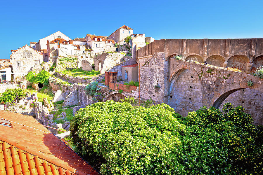 Histroic Dubrovnik old town view from city walls Photograph by Brch Photography