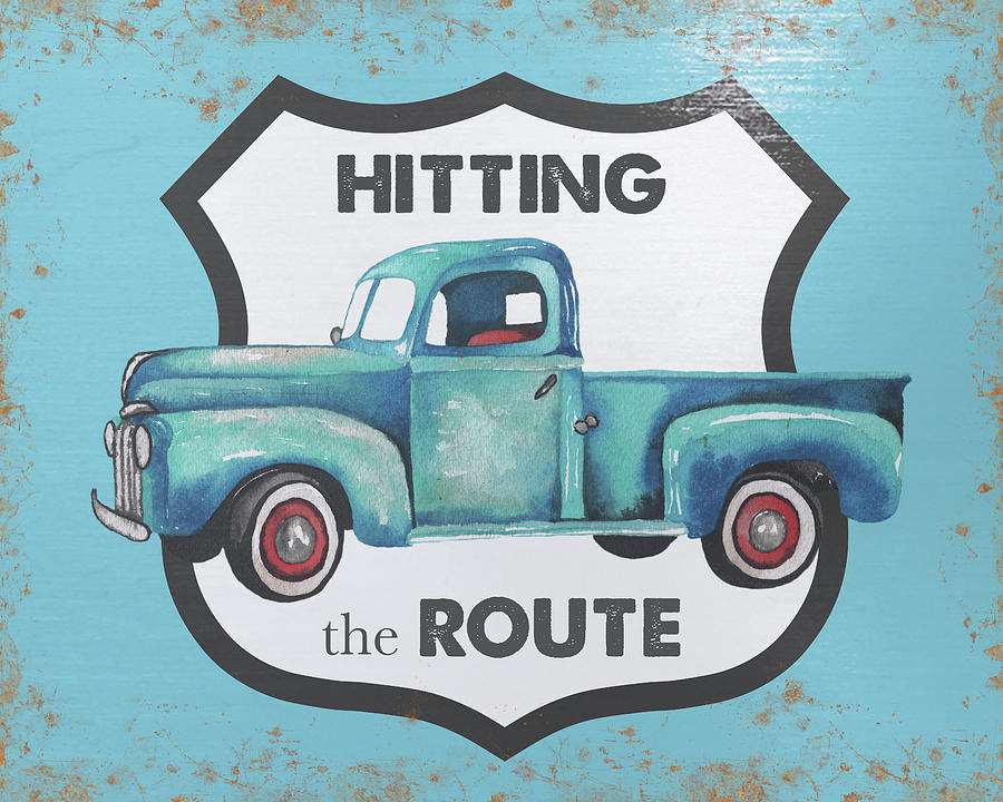 Vintage Mixed Media - Hitting The Route by Elizabeth Medley