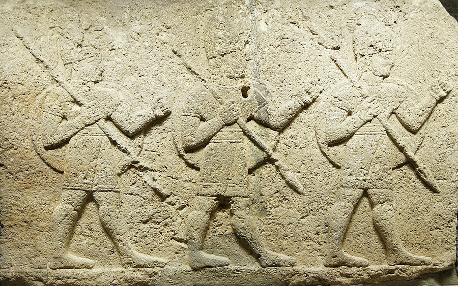  Hittite warriors, Orthostat steles from Kargama Photograph by Steve Estvanik