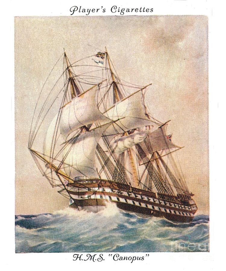 Hms Canopus Drawing by Print Collector