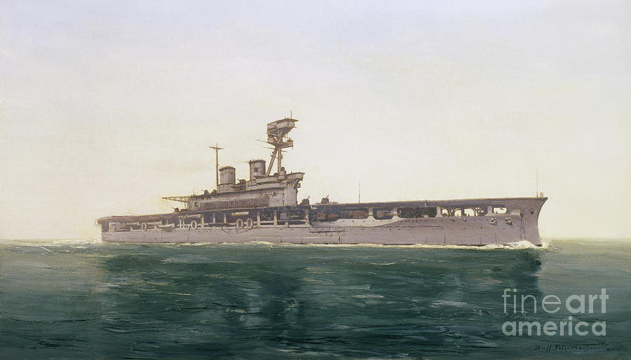 HMS Eagle, 1922 Painting by Duff Tollemache