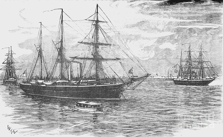 Hms Iris Drawing by Print Collector